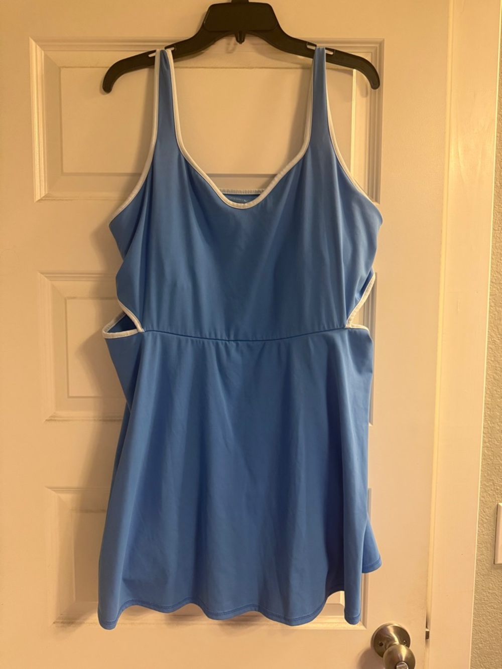 Old Navy Light Blue Mini Dress with White Trim